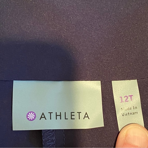 Athleta All Day Athletic Tennis Golf Athletic Skort size 12 Tall Navy Zip Pocket - Picture 9 of 12